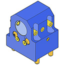 BMT BOLT PATTERN 45x76 BORING BAR HOLDER ID=( 1- 1/ 2)" L=68 mm IC HYUNDAY WIA HD2200